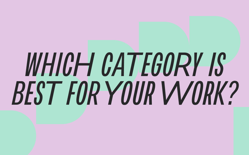 Choosing the right categories for your work 